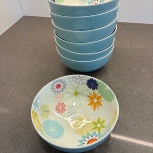 Portmeirion Crazy Daisy Set of 6  Cereal/Soup Bowls – In Excellent Condition!